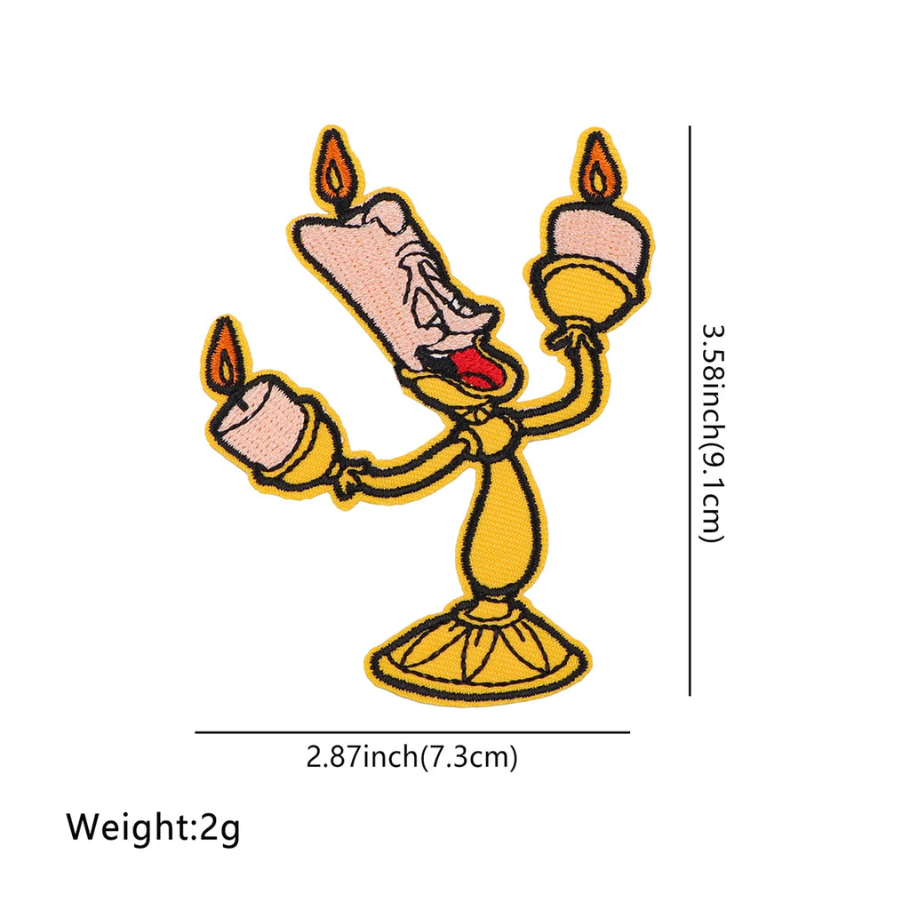 Cute Stitch Patches On Clothes Cartoon Mushu Dragon Embroidered Patches Animals Badges Iron On Patch DIY Clothing Accessories