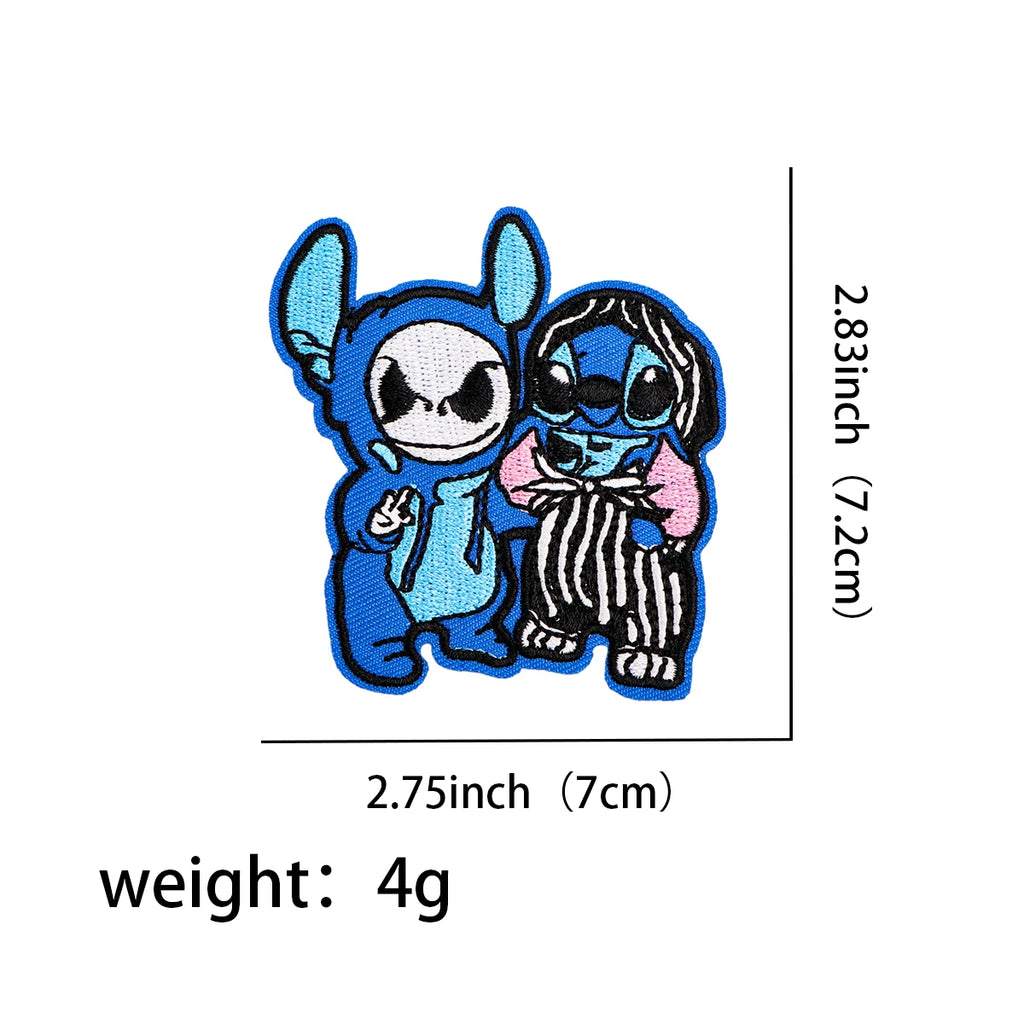 Cute Stitch Patches On Clothes Cartoon Mushu Dragon Embroidered Patches Animals Badges Iron On Patch DIY Clothing Accessories