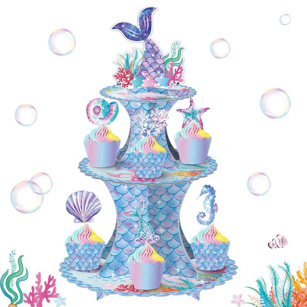 Mermaid Birthday Balloons Set 32inch Purple Number Shell Foil Ballon Girls Happy Little Mermaid 1st 2nd 3rd 4th Birthday Balloon