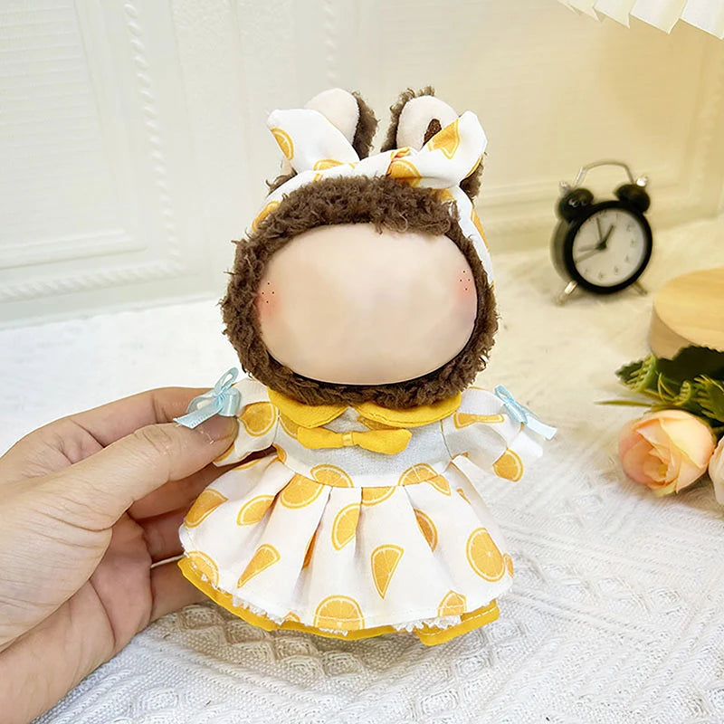 Cute Mini Plush Doll'S Clothes Outfit Only Clothing Accessories For 17cm Labubu Dolls Sweater Hoodie Clothing DIY Kids Gifts
