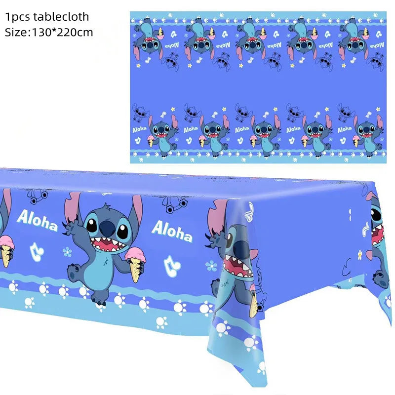 Lilo Stitch Party Supplies Paper Cup Plate Balloon Tablecloth Cake Toppers For Kid Boy Birthday Party Decoration Baby Shower