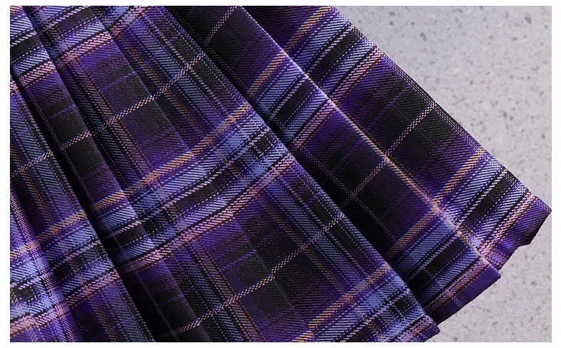 Sanrio Kuromi Kawaii Girls College Style T-shirt Skirt Suit Summer Clothes New Girl Suit Children's Clothes Style Pleated Skirt