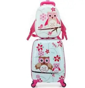 Kids Rolling Luggage Suitcase set 18 Inch kids Spinner Suitcase set travel trolley bags for girl  Suitcase trolley bag for boys