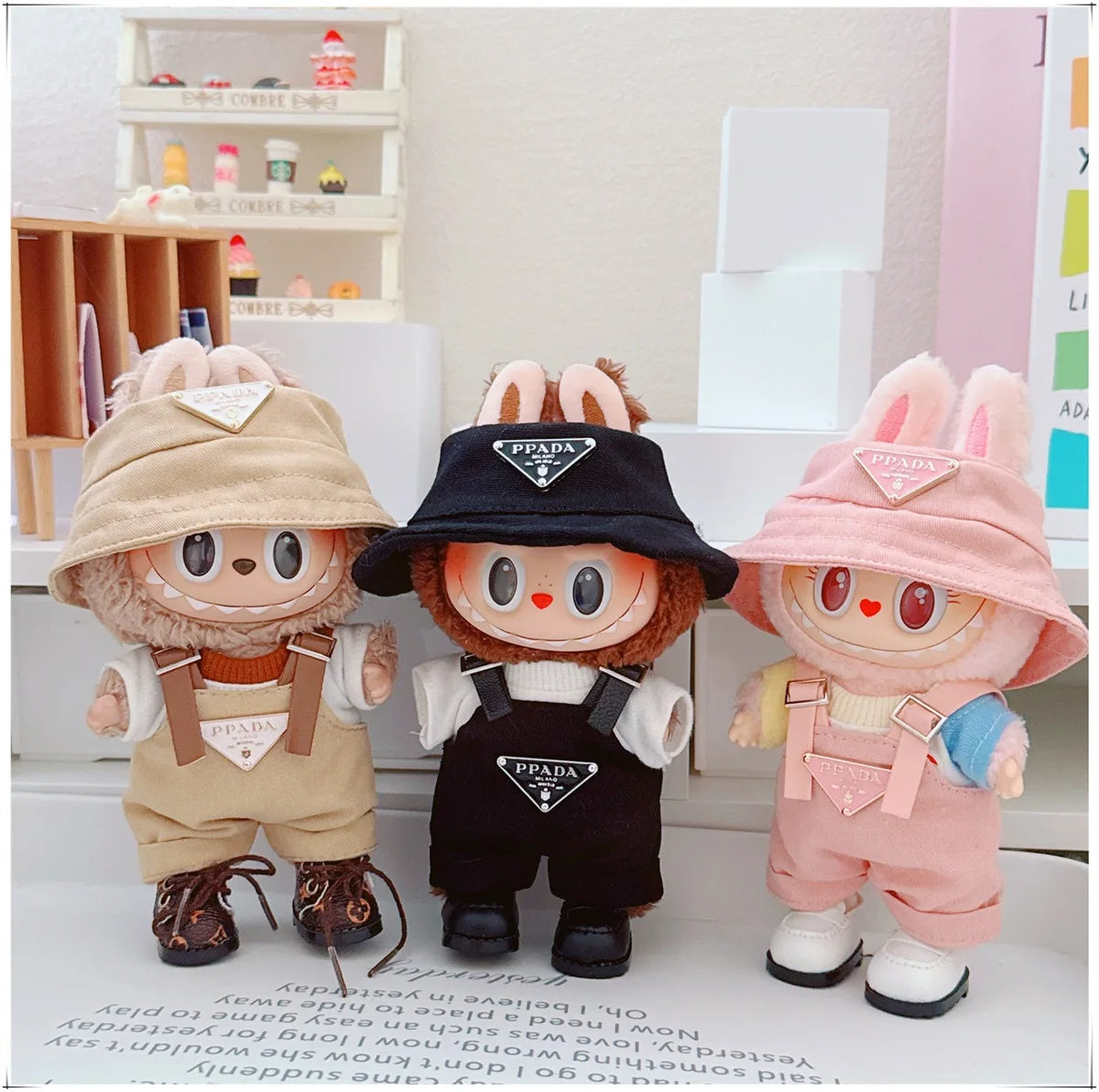 The first and second generations of Labubu only sell 17cm seated party clothes accessories inverted triangle workwear fashion