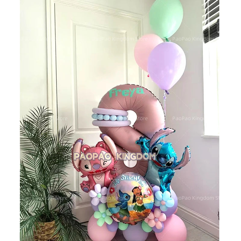 Lilo & Stitch Party Balloons Stitch Number Balloon Garland Arch Kit Baby Shower Birthday Party Decor Kids Toy Gift