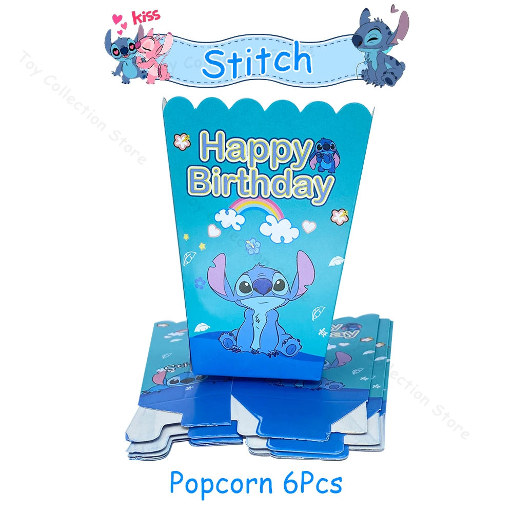 Lilo and Stitch Cartoon Children's Birthday Party Decoration Paper Plate Latex Foil Ballon Tablecloth Baby Shower Party Supplies