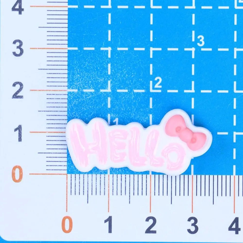 20pcs NEW Letter Plaques Resin Slime Charms Cream Gel Bottle Sticker Shoes Accessories Cute Hair Clip Headband Making Kids Toy