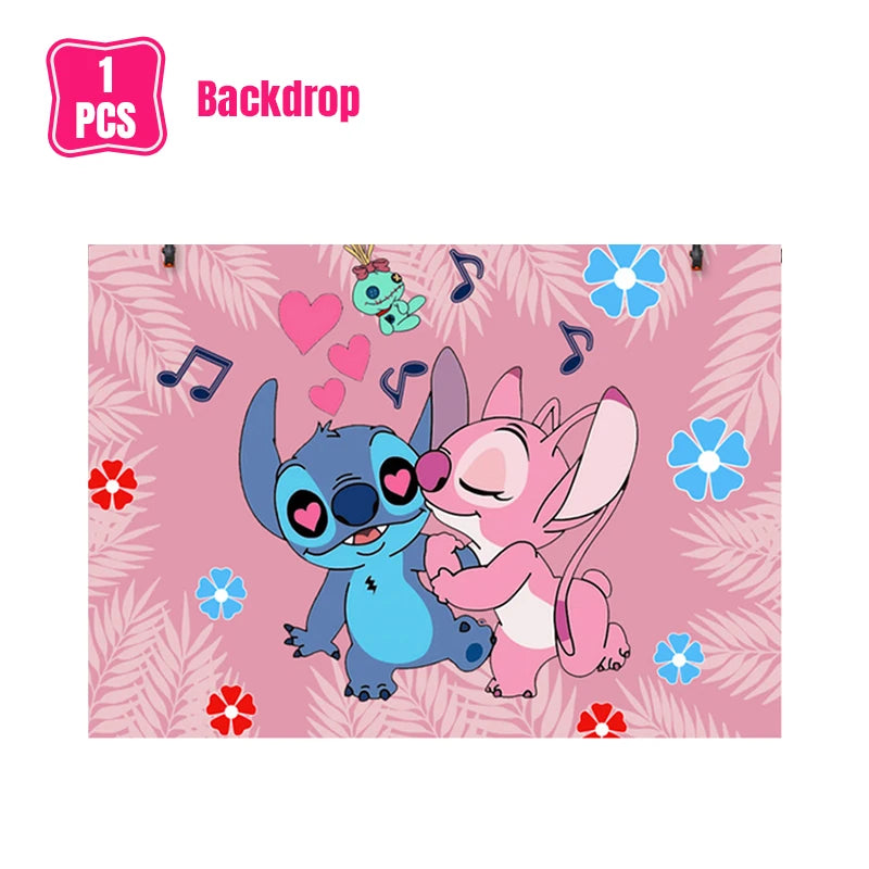 Lilo And Stitch Birthday Decorations Stitch Birthday Girl Party Decor Supplies Balloons Backdrop Banner Plates Cups Tablecloth