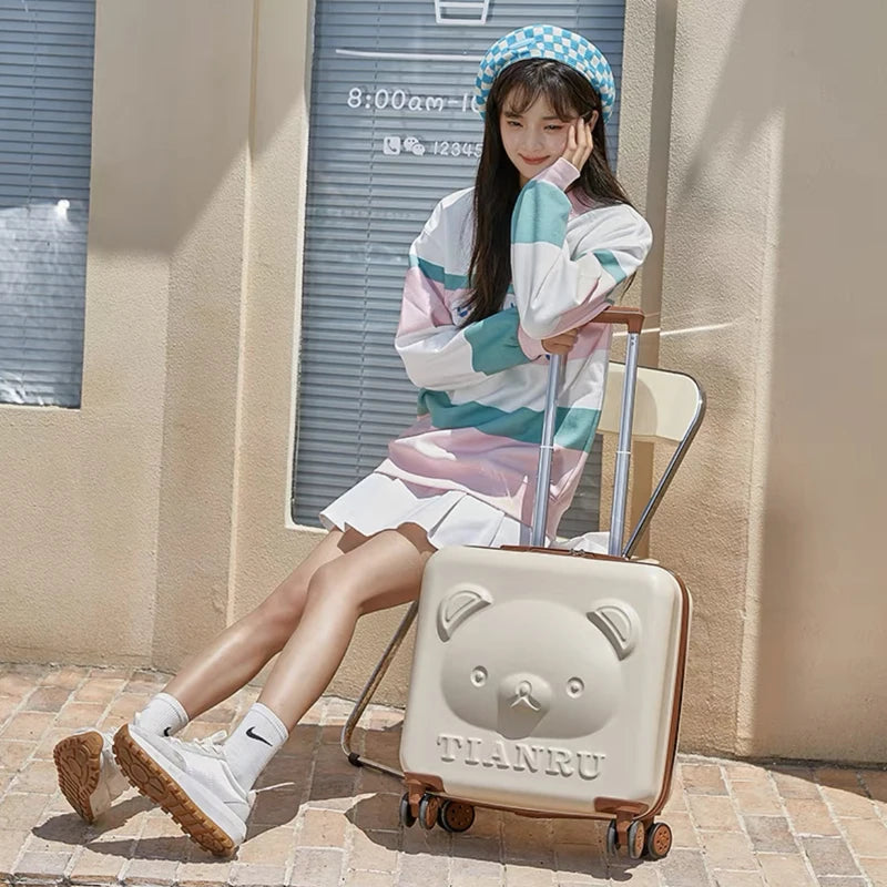Hot!New Kids cartoon suitcase with handbag 20 inch girls trolley suitcase Travel luggage boys fashion rolling luggage