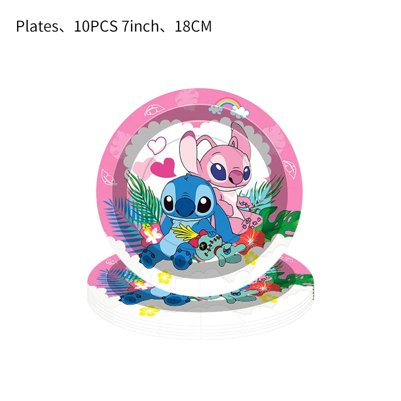 Lilo And Stitch Birthday Decorations Stitch Birthday Girl Party Decor Supplies Balloons Backdrop Banner Plates Cups Tablecloth