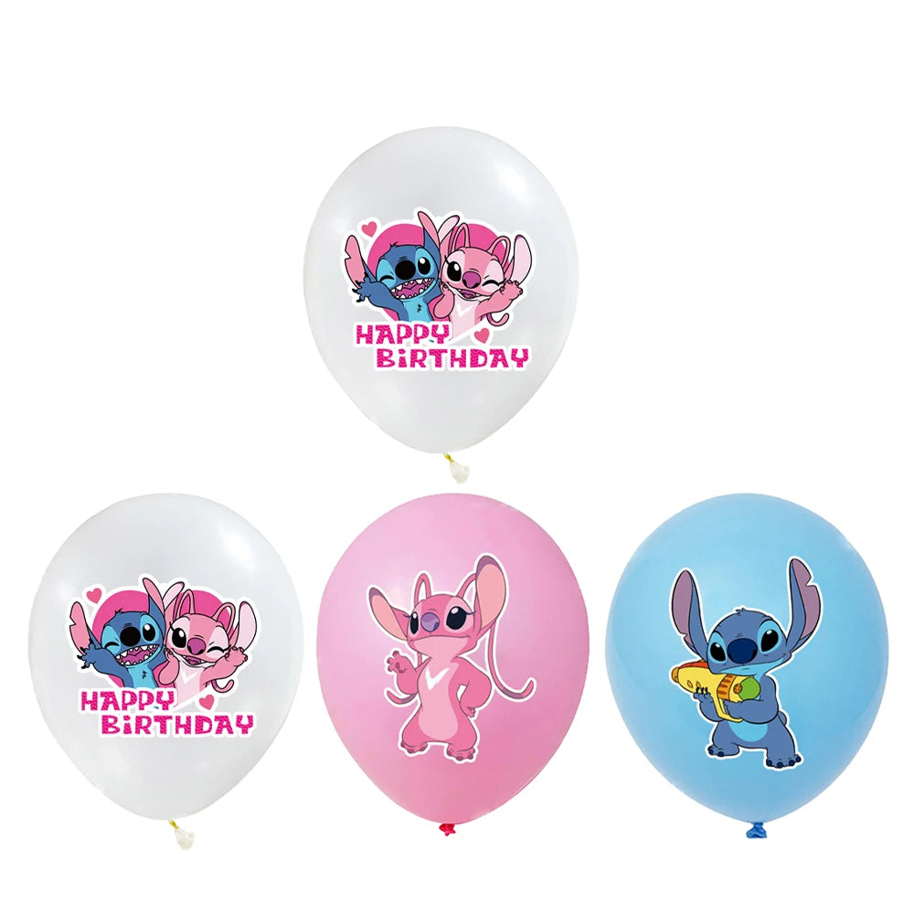 Pink Lilo & Stitch Angel Birthday Party Supply Disposable Tableware Paper Cups Plate Girls birthday party Baby Shower Decoration