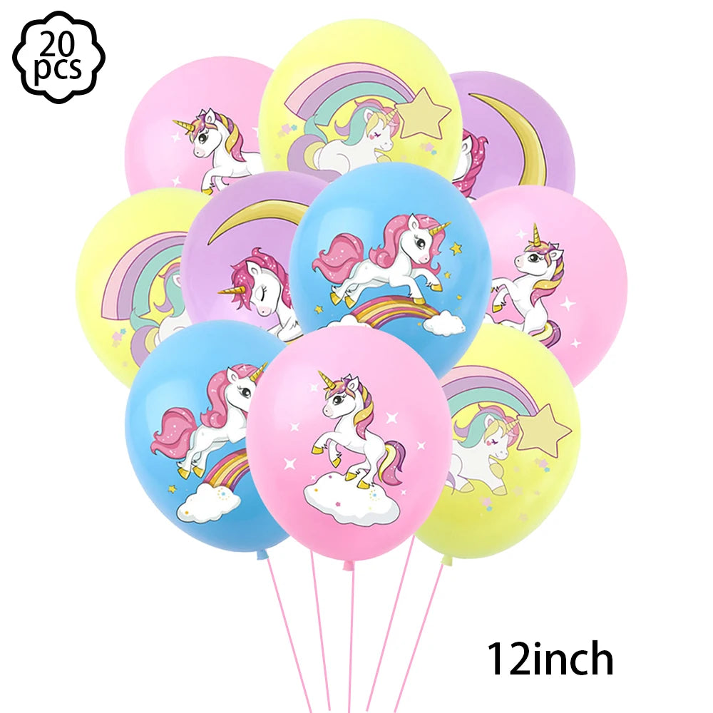 Unicorn Party Banner Garland standing Unicorn Balloon Kids girls Birthday Decoration Banner Baby Shower Unicorn party decoration