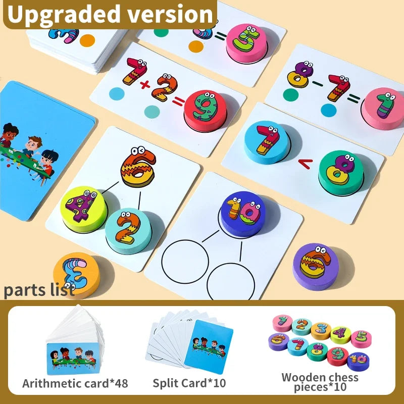 Kids learning 1-10 Numbers Counting Toy, Digital operation card, Digital Math Match Game Toys, Halloween/Christmas