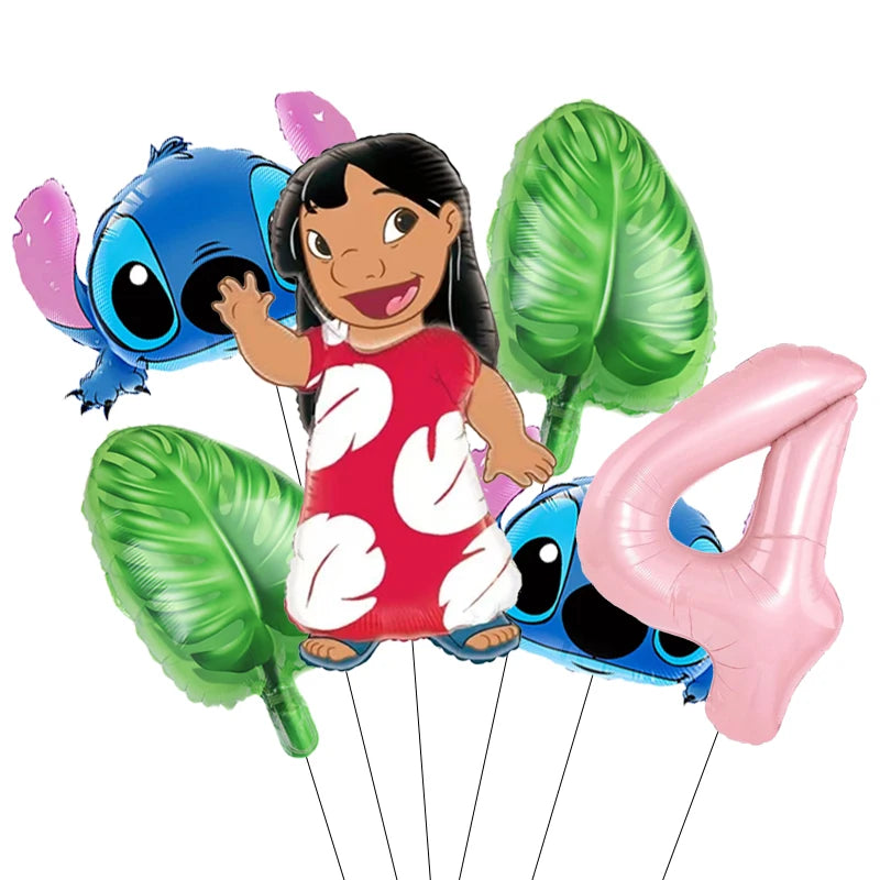 Lilo & Stitch Party Balloons Stitch Number Balloon Garland Arch Kit Baby Shower Birthday Party Decor Kids Toy Gift