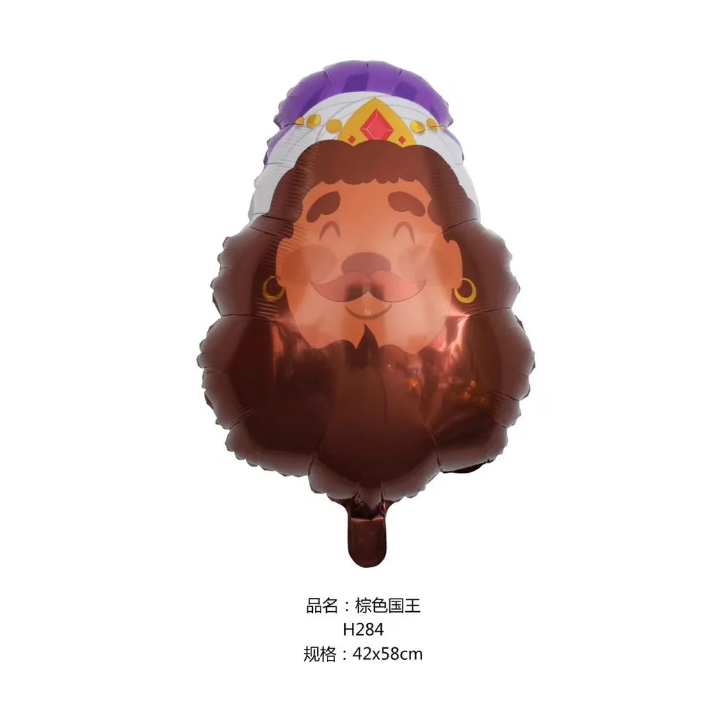 3pcs king heard balloons cartoon king foil ball for happy birthday party baby shower decoration kids toys Helium Air Globos