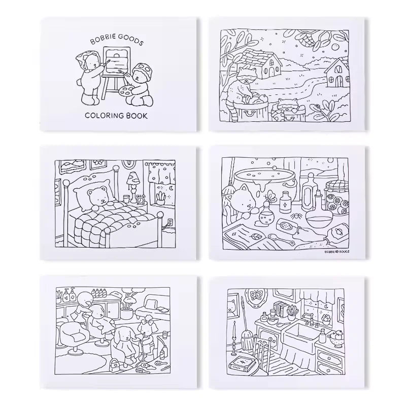 BOBBIE GOODS Coloring Book a coloring book with creative and interesting graffiti Painting Paper Drawing  Doodle Book Doodle Boo