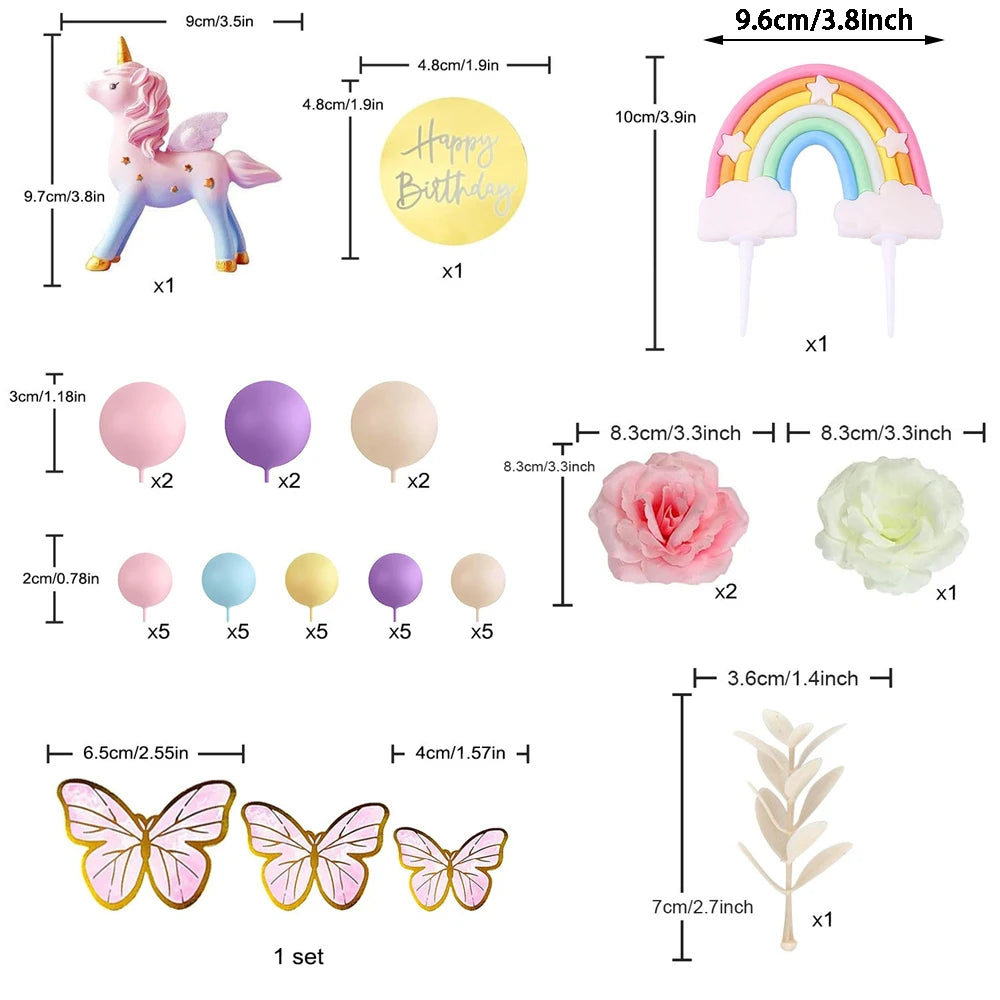 13pcs Pink Butterfly Cake Toppers Happy Birthday Cake Topper 3D Butterfly Decorations for Girls Shower Birthday Cake Decorations