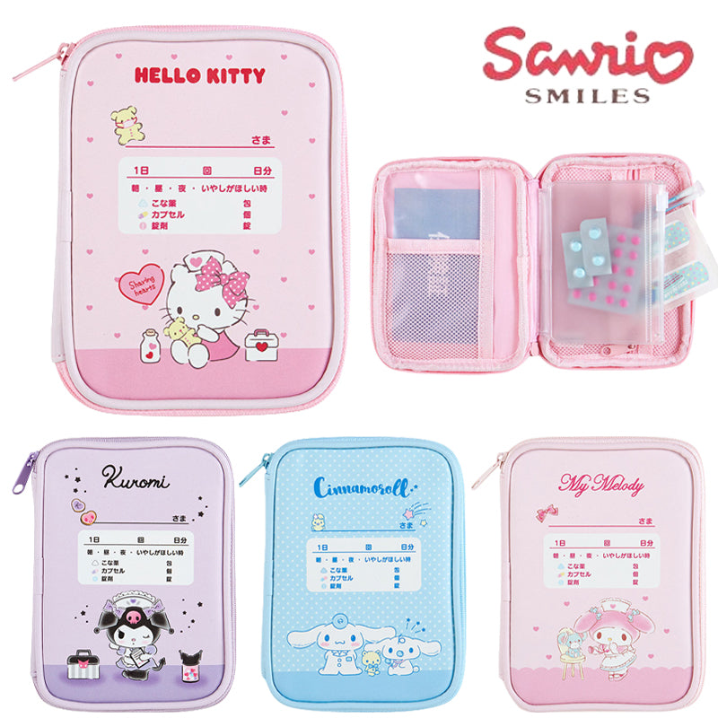 Sanrio Hello Kitty Medicine Bag Mini Cartoon Cosmetic Bags Portable First Aid Kit Home Outdoor Travel Treatment Storage Packs