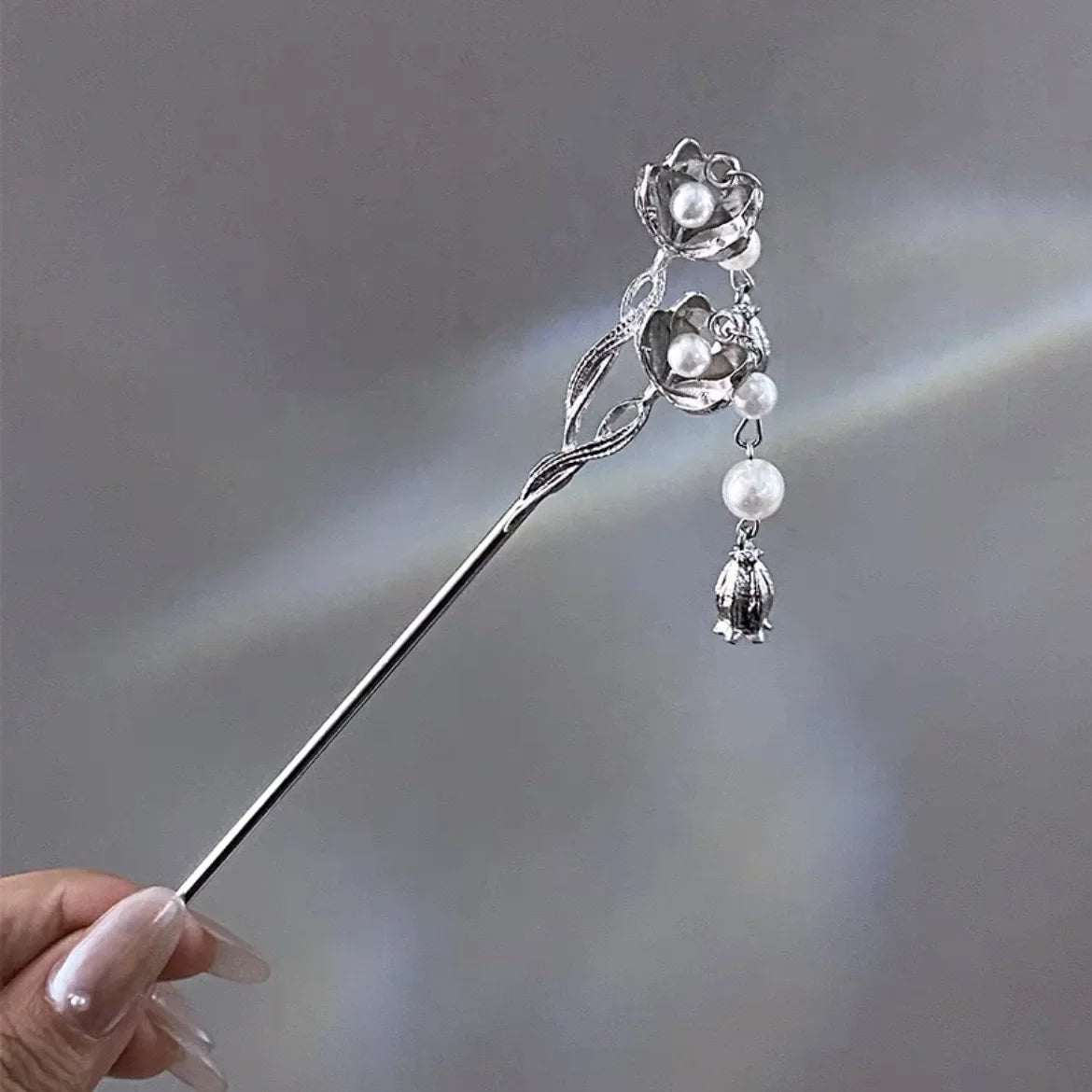 Chinese Style Tassel Hair Clip For Women Hair Stick Pins Flower Handmade Hairpins Charm Jewelry Accessories Hair Ornaments 머리핀