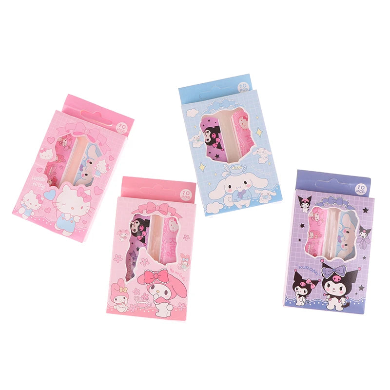 24Pcs Sanrio Cartoon Band Aid Waterproof Breathable Hemostasis Adhesive Bandages First Care Cuts Scratches Band-Aids For Kids