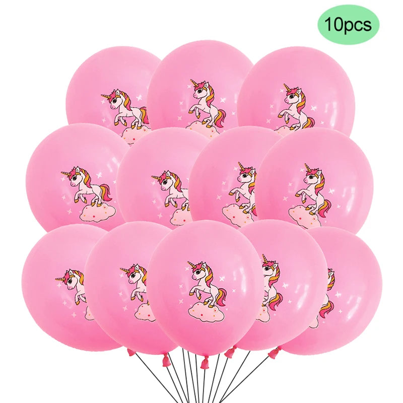Rainbow Unicorn Standing Foil Balloons Kids Girls Unicorn Birthday Party Decoration Favors Baby Shower Supplies Animal Balloon