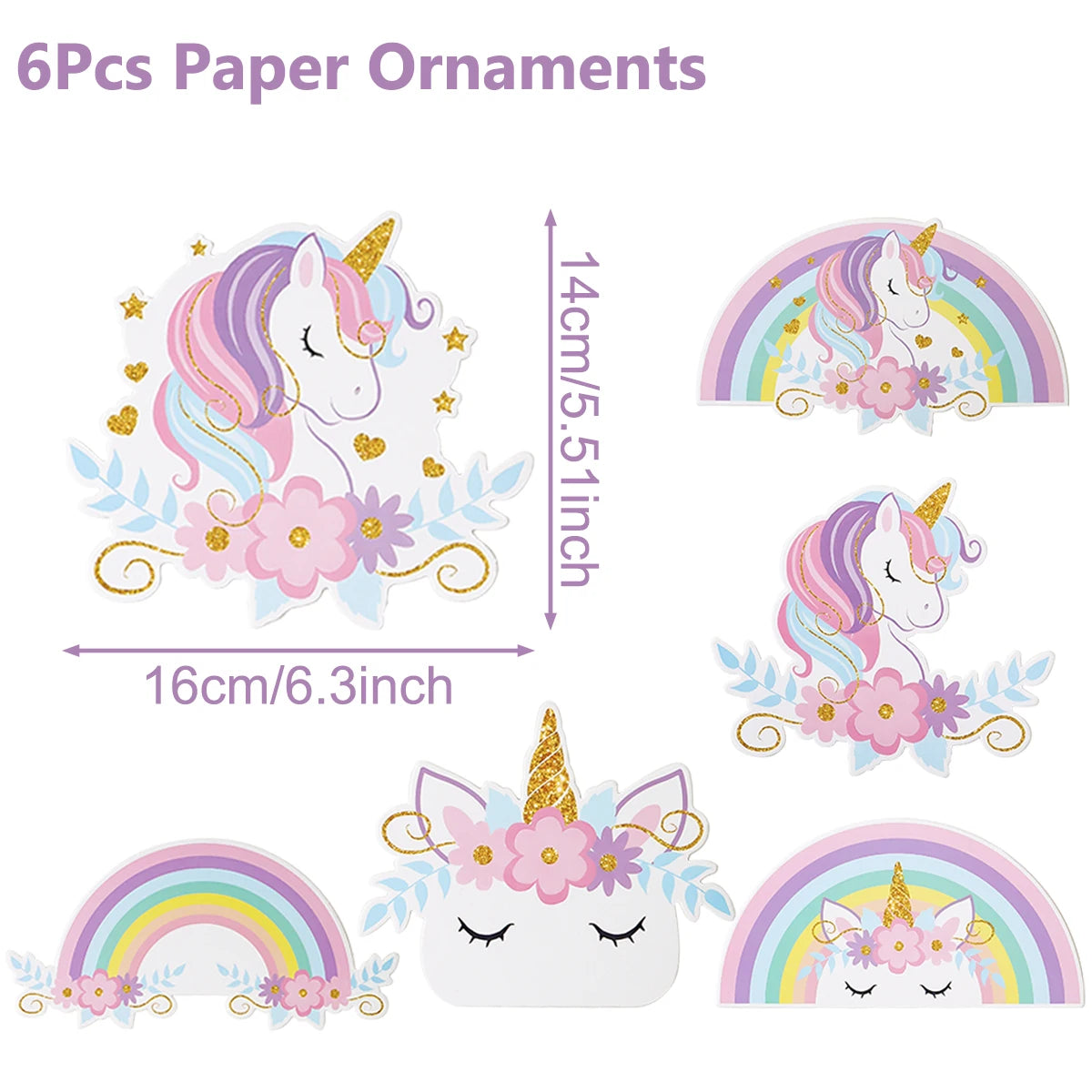 Rainbow Unicorn Disposable Tableware Happy 1st Birthday Party Decorations Kids Favors Gifts Unicorn Baby Shower Girls Supplies
