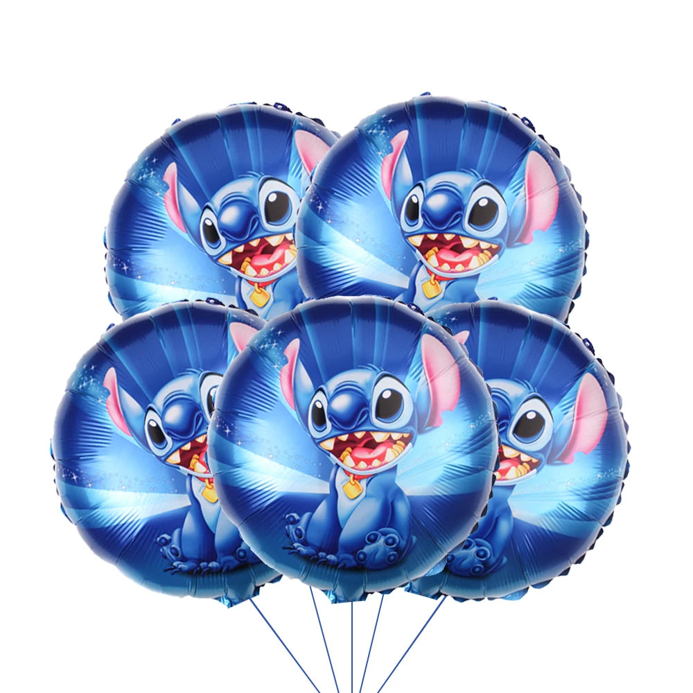Lilo and Stitch Cartoon Children's Birthday Party Decoration Paper Plate Latex Foil Ballon Tablecloth Baby Shower Party Supplies