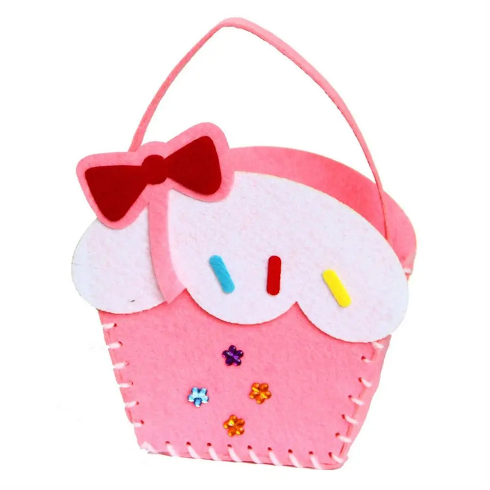 Non-Woven Fabric DIY Handbag Children Craft Toy Mini Bag Non-woven Cloth Colorful Handmade Bag Cartoon Animal Children Handbags