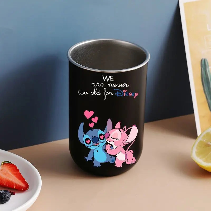 New Lilo & Stitch Cartoon Animation Creative Stainless Steel Mouthwash Cup Fashionable Personality High-Looking Toothbrush Cup