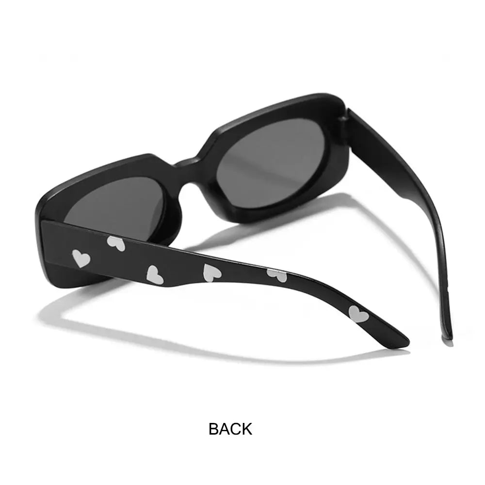 UV400 Heart Print Children Sunglasses Cute 2-8 Years Sun Protection Eyewear Kids Rectangular Sun Glasses
