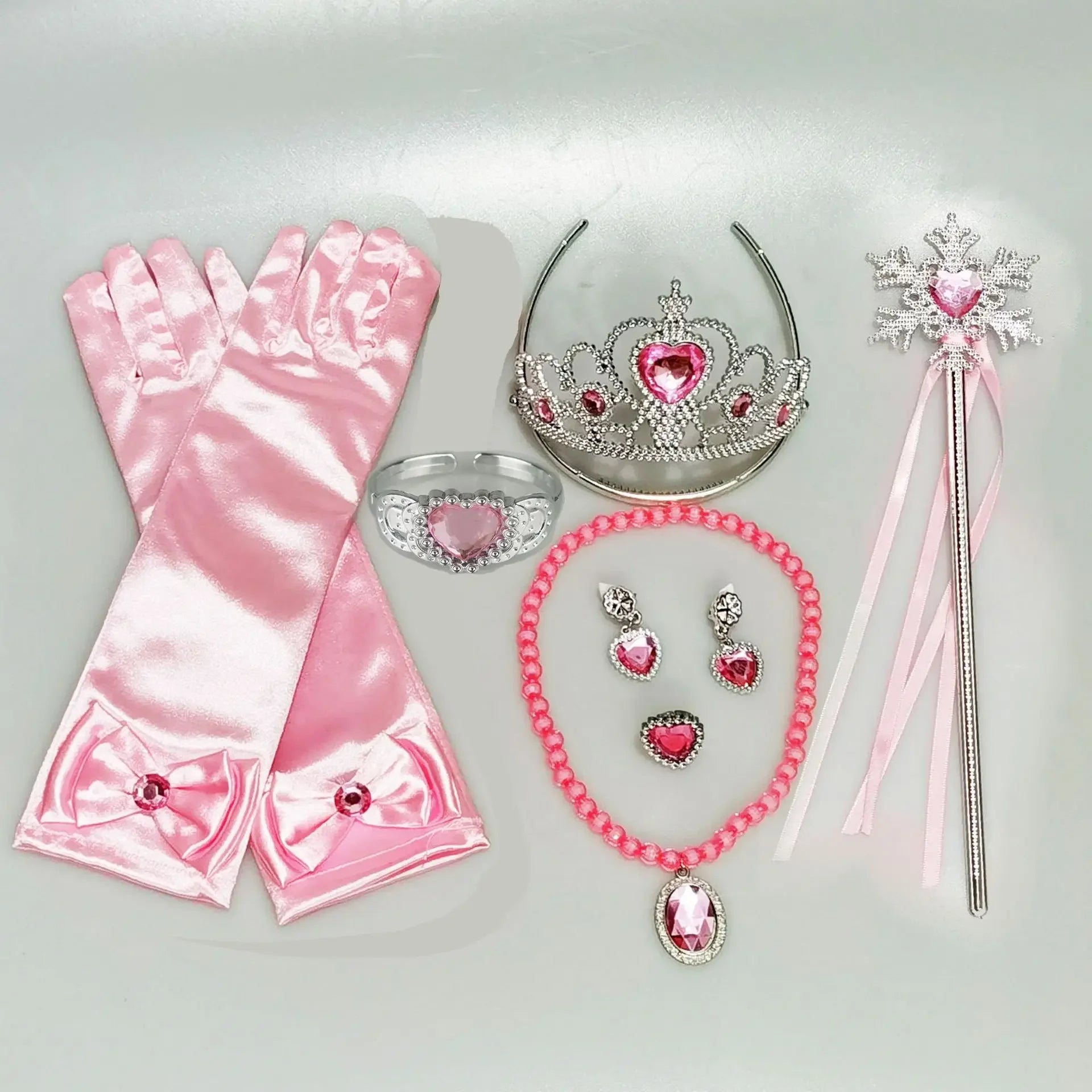 Girls Cosplay Elsa Anna Princess Crown Magic Wand Costume Headband Party Rhinestone Hair Bands For Kids Hairband Gifts Toys