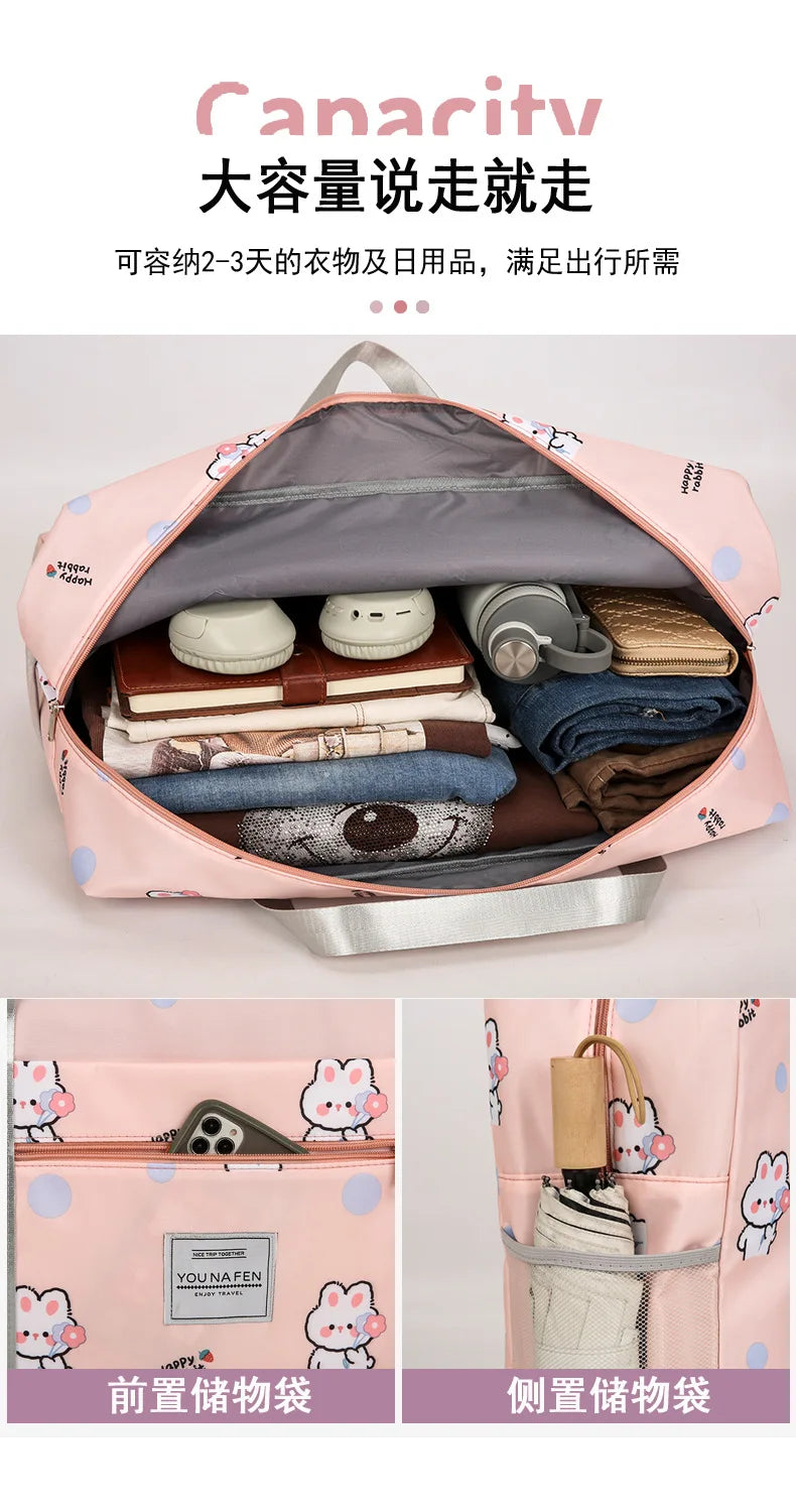Large Capacity Travel Bag Portable Business Trip Light Portable Student Trolley Case Luggage Bag Maternity Storage Bag for Girls