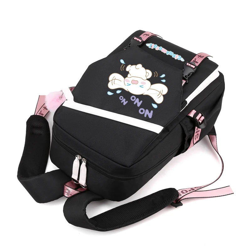 Sanrio Kuromi Cinnamoroll Backpack Teenager Student Rucksack Girl Boy Kids Anime Knapsack Women Cute Cartoon Bag Travel Mochilas