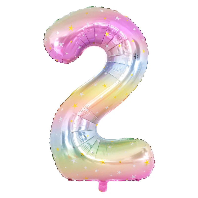 Rainbow Unicorn Standing Foil Balloons Kids Girls Unicorn Birthday Party Decoration Favors Baby Shower Supplies Animal Balloon