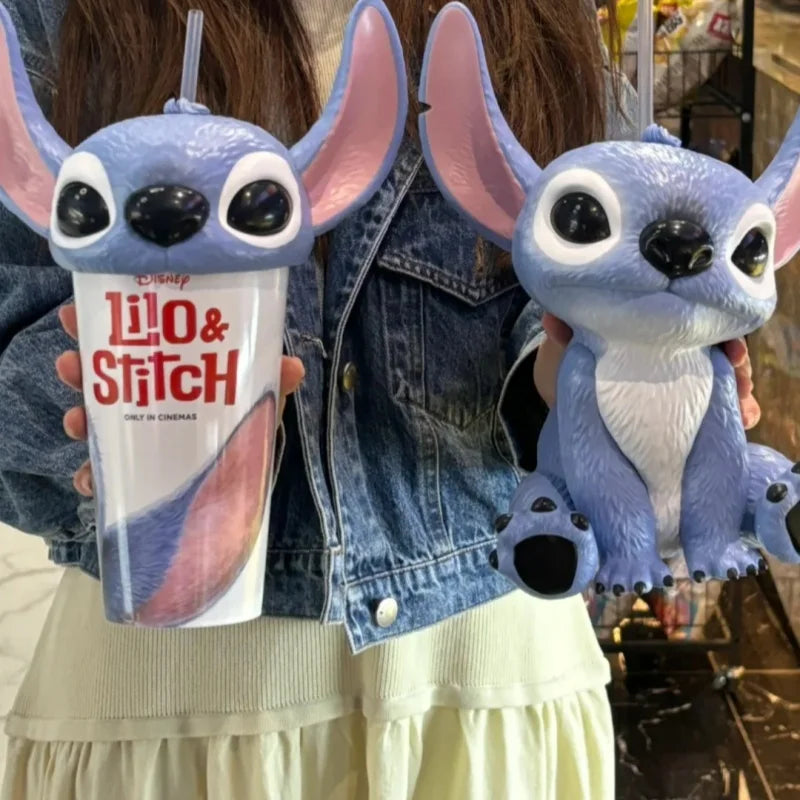 "Authentic In-Stock Stitch (Lilo & Stitch) Merchandise - Collectible Cup Series: Novelty Straw Cup & Popcorn Bucket"