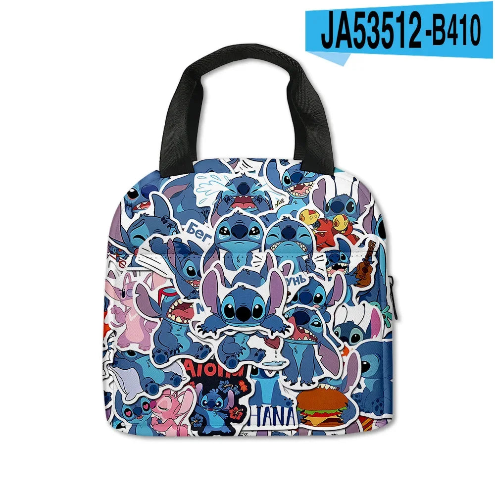 MINISO Stitch Children's Lunch Bag Primary School Lunch Box Bag Children's Best Gift Cartoon Mochila Best Gift for Children