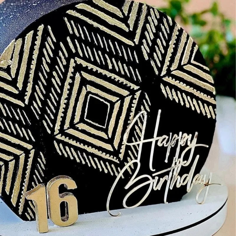 Ins Gold Happy Birthday Cake Toppers Birthday Girl Acrylic Kids Birthday Party Cake Topper Baby Shower Gift Dessert Decoration