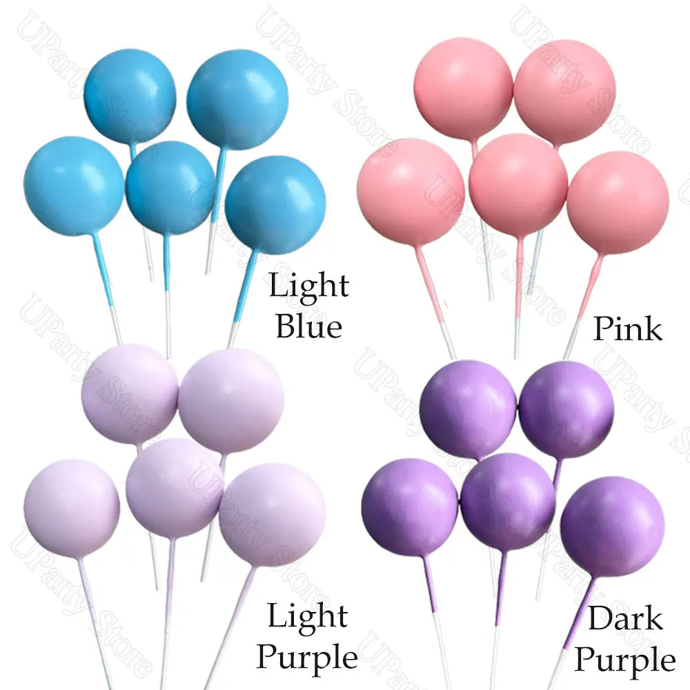 26Pcs Mermaid Birthday Cake Decoration Pink Purple Cake Balls Seashell Memail Tail Cake Toppers for Birthday Baby Shower Favor