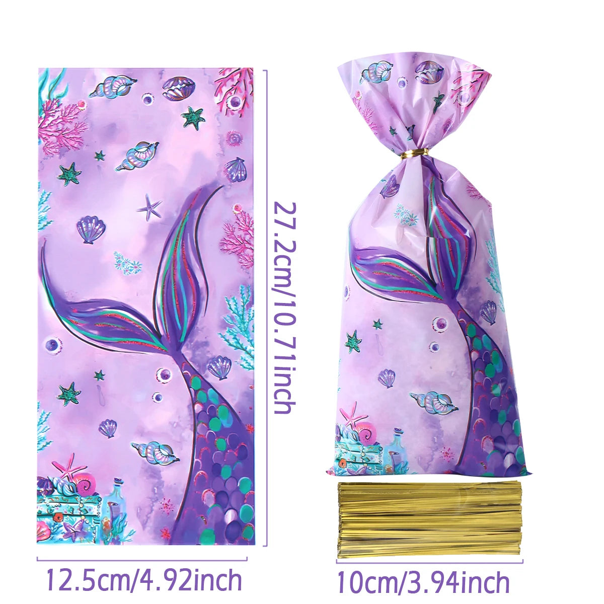 25/50/100pcs Unicorn Candy Bags Gift Packing Bags Birthday Party Decor Gift Bag for Guest Girl Birthday Supplies Baby Shower