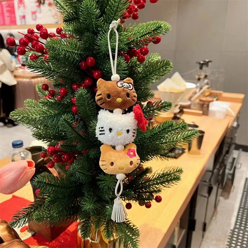 Sanrio Hello Kitty Keychain Kawaii Children  Pendant Keyring Cute Women Bag Car Keychians Girl Birthday Gifts