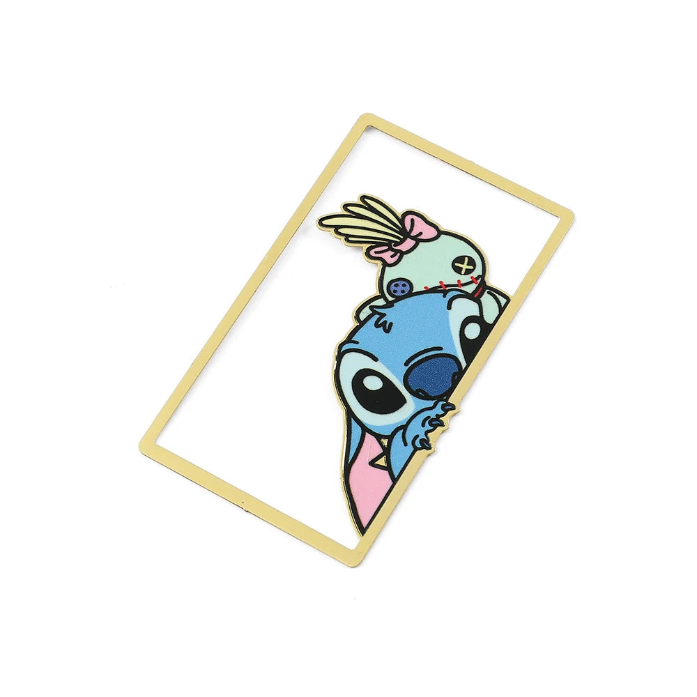 Cute Stitch Book Marks Cartoon Anime Fans Gifts Collect Metal Bookmarks Gifts From Parents to Kids Toys for Students Stationery