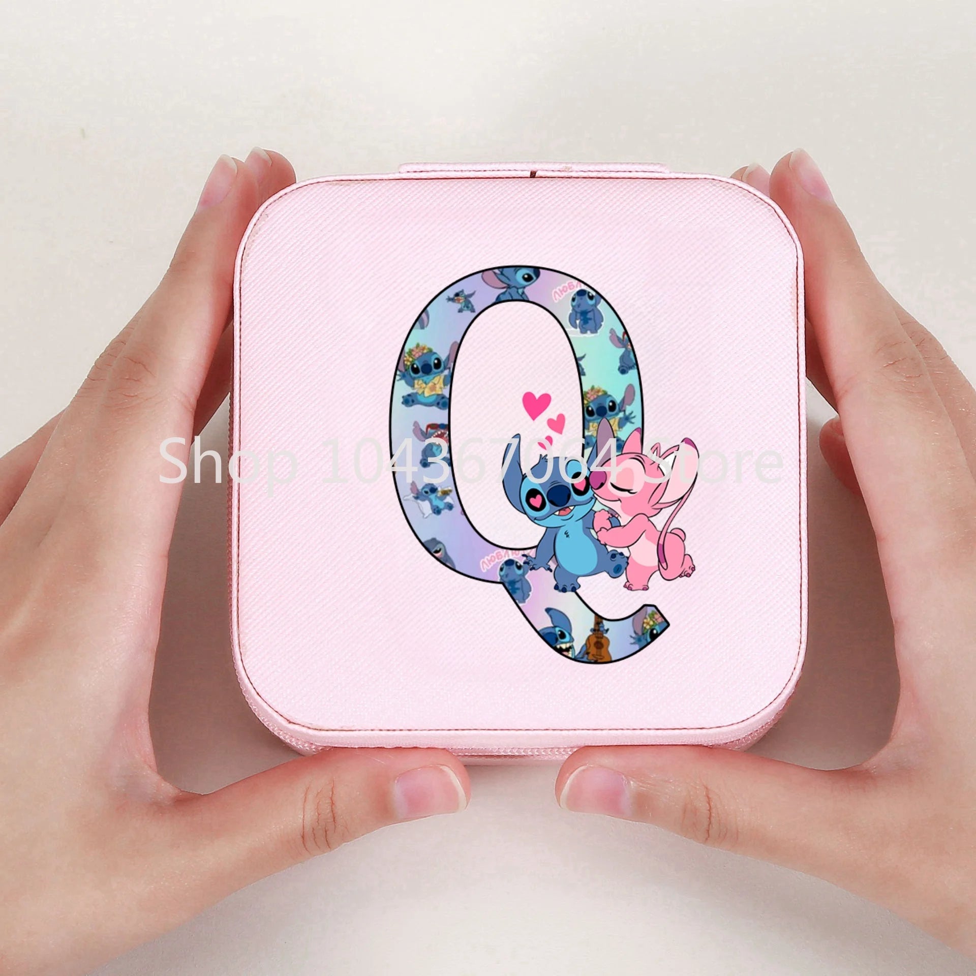 Portable Stitch Jewelry Box Organizer Storage Box Travel Jewelry Case Earrings Necklace Ring Stitch Jewelry Boxes Birthday Gifts