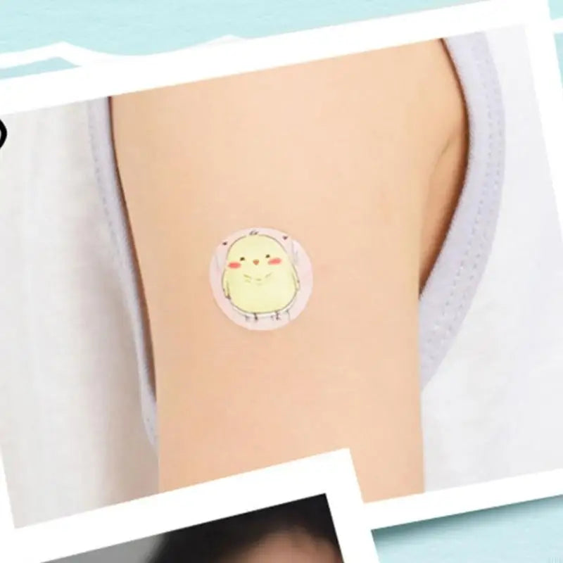 Q1FE 120Pieces Kids Bandages Self-Adhesive Sterile Bandages Round Fisrt Aids