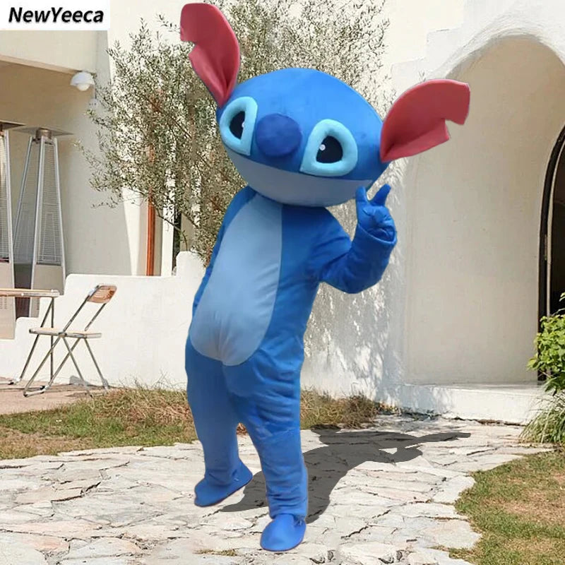 New Blue Lilo & Stitch Mascot Costume Anime Cartoon Character Advertising Fancy Dress Animal Carnival Party Adult Cosplay Suits