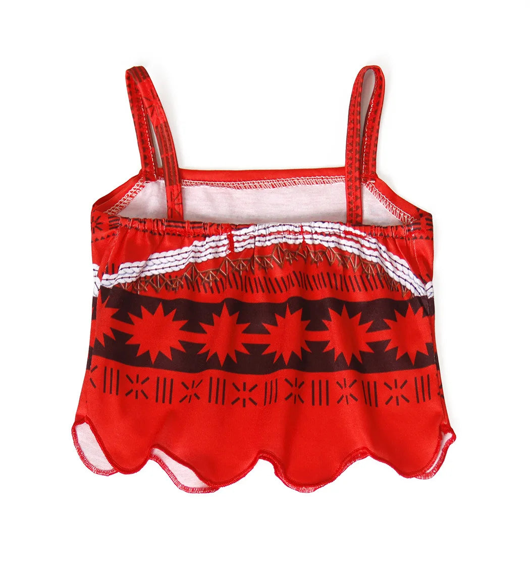 Moana New Dress Girls Princess Clothes Kids Dress Up Vaiana Necklace Pig Chick Children Carnival Party Summer Costume Set 2-10T