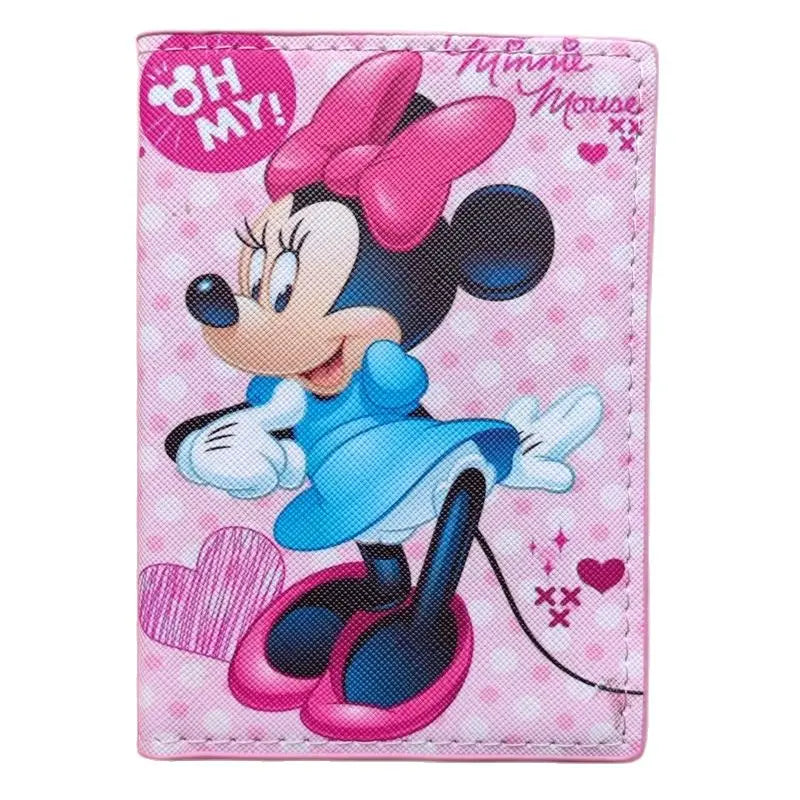 Lovely Minnie Passport Cover for Girls Travel Passport Case Leather Red Cute Passport Wallet Purse Kids Passport Holder