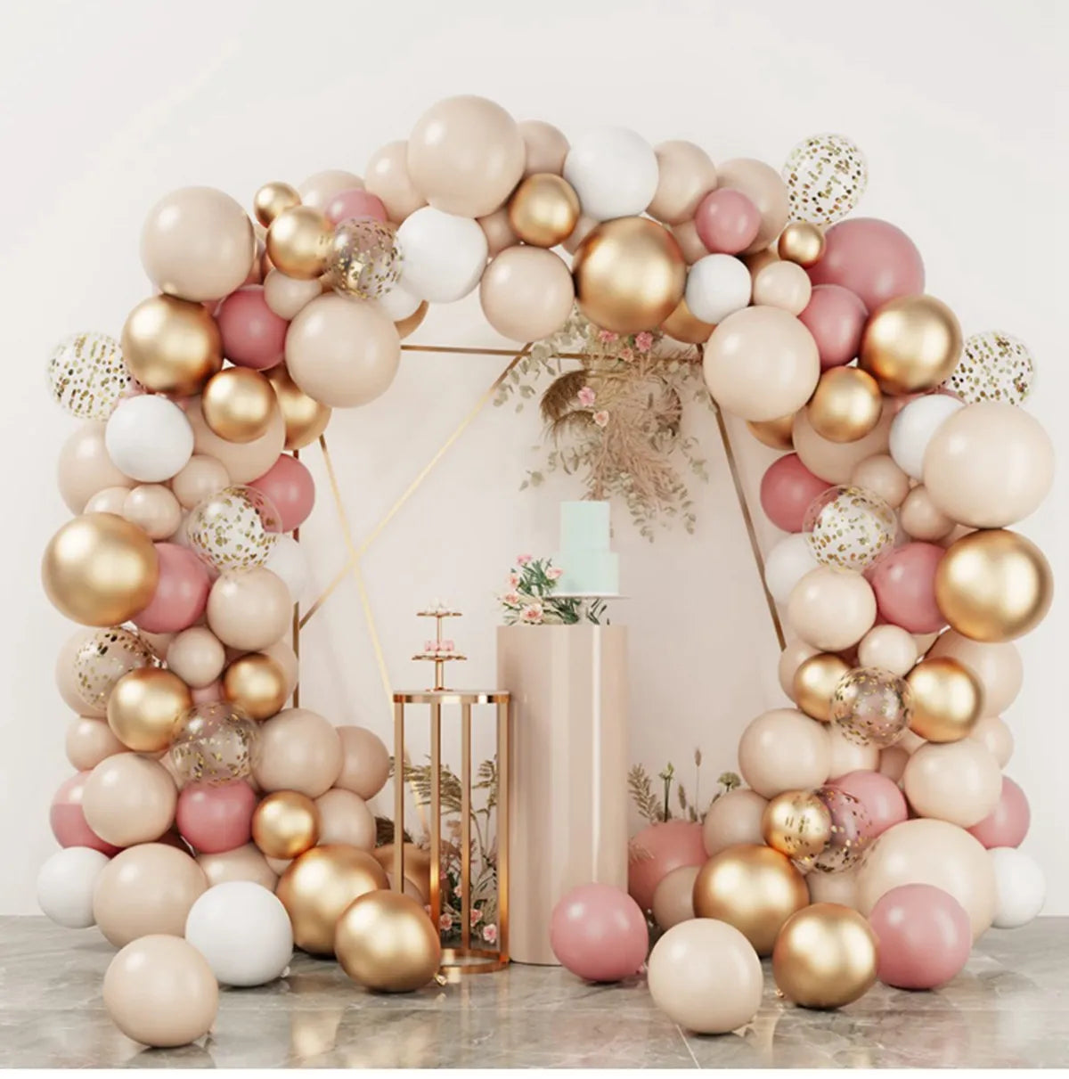 Pink Gold Balloon Garland Arch Kit Birthday Party Decor Kids Girl Wedding Birthday Party Baloon Supplies Baby Shower Latex Balon