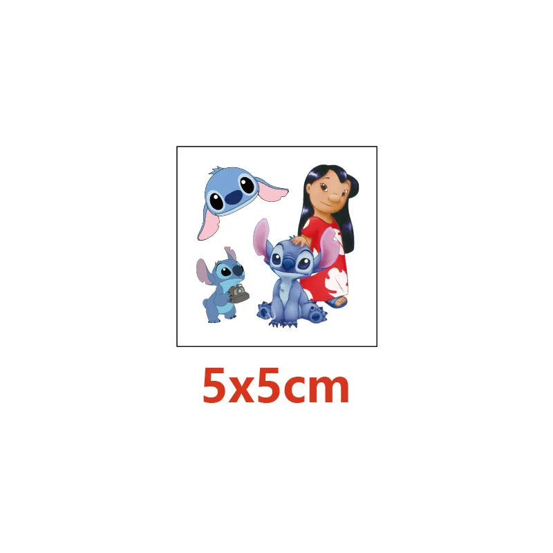 20Pcs Cartoon Lilo Stitch Tattoo Sticker Children's Reward Sticker Pack Cute Pikachu Laptop Skin Stickers