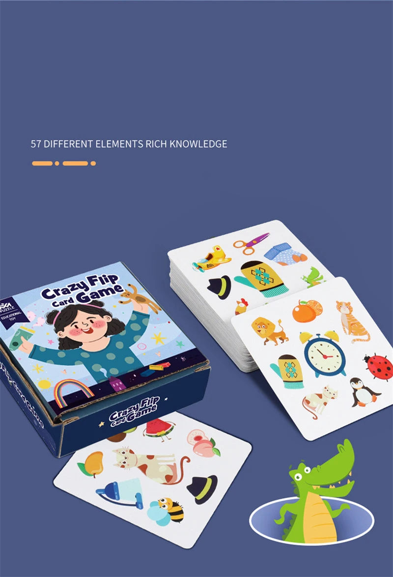 Kids Memory Matching Crazy Cards Toy Parent-child Interactive Cognition Games Early Educational Montessori Logical Thinking Toys