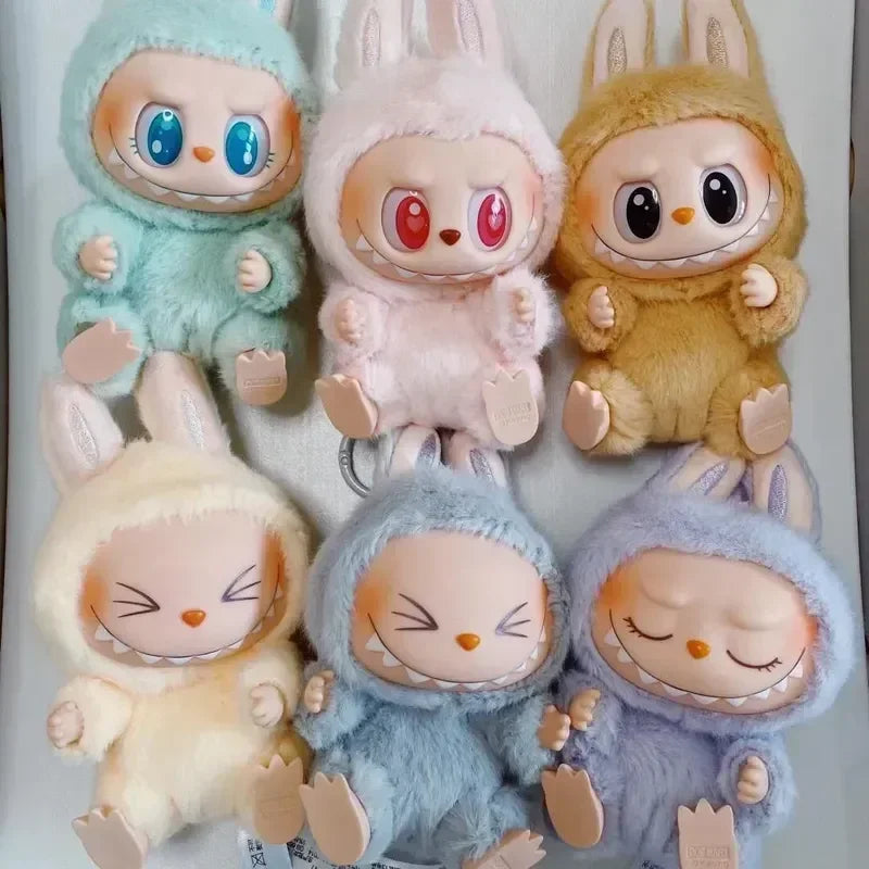Macaron 2nd The Monsters Labubu Sitting Party Vinyl Plush Blind Box Decorative Surprise Box Doll Collection Decoration Gifts
